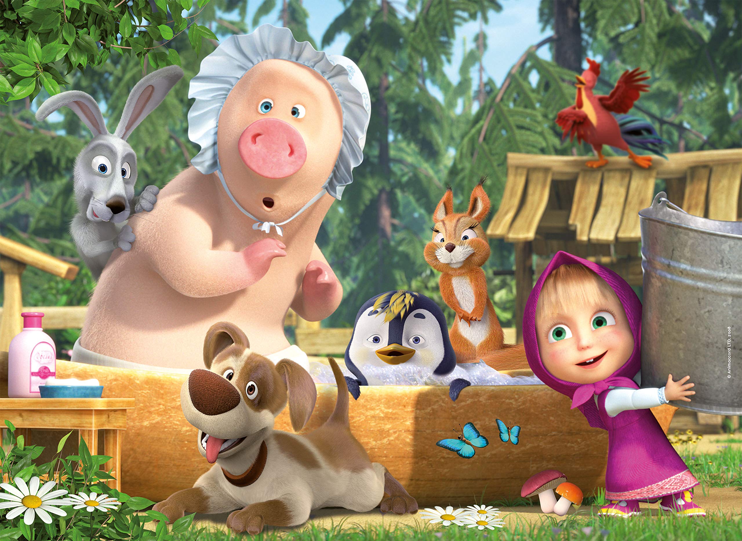 Amazon.com: Liscianigiochi 86092 Masha Puzzle Maxifloor 24-UNA